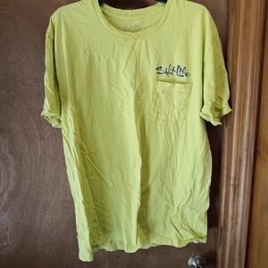 Salt Life Neon Yellow Short Sleeve Pocket Tee with Logo